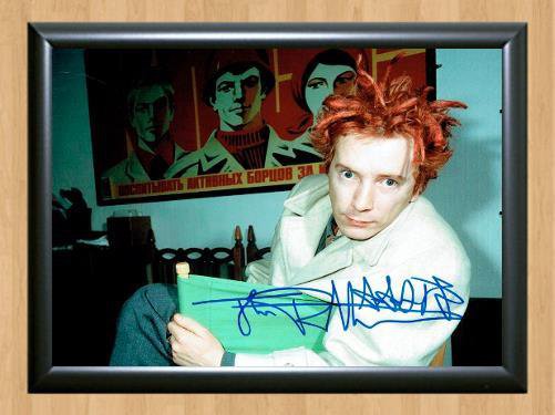 Johnny Rotten Sex Pistols Signed Autographed Photo Poster Print Memorabilia A4