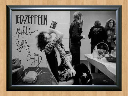 Led Zeppelin Jimmy Jack Daniels Signed Autographed Photo Poster Print Memorabilia A4