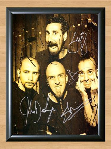 System Of A Down Band Signed Autographed Photo Poster Print Memorabilia A4