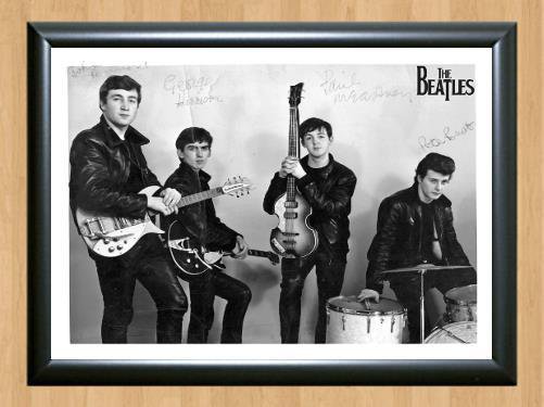 The Beatles Young Vintage Signed Autographed Photo Poster Print Memorabilia A4
