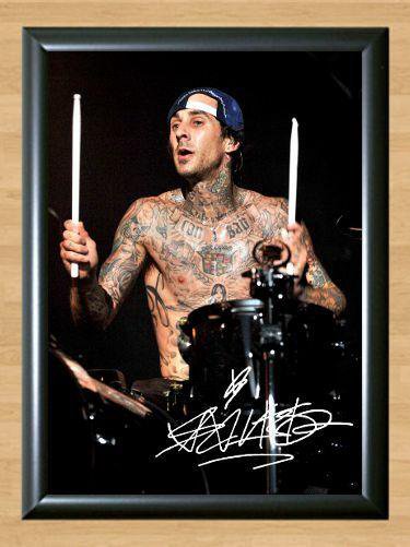 Travis Barker Blink 182 Barkers Punk Signed Autographed Photo Poster Print Memorabilia A4