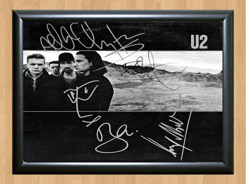 U2 Joshua Tree Bono Edge Band Signed Autographed Photo Poster Print Memorabilia A4