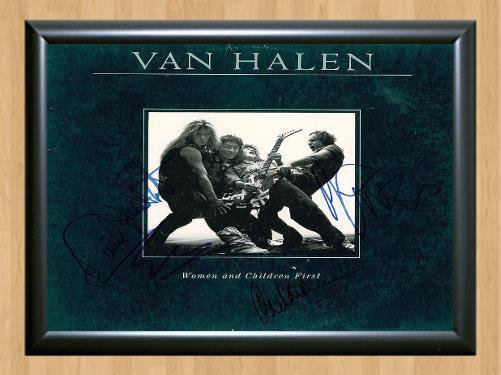 Van Halen Eddie Alex David Roth Signed Autographed Photo Poster Print Memorabilia A4