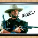Clint Eastwood Cowboy Signed Autographed Photo Poster Print Memorabilia A4