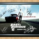 Fast and Furious 6 Vin Diesel 2013 Six Signed Autographed Photo Poster Print Memorabilia A4