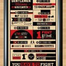 Fight Club Rules  Wall Home Decor Photo Poster Picture Print A4