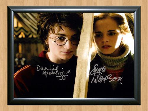 Harry Potter Daniel Radcliffe Emma Watson Signed Autographed Photo Poster Print Memorabilia A4