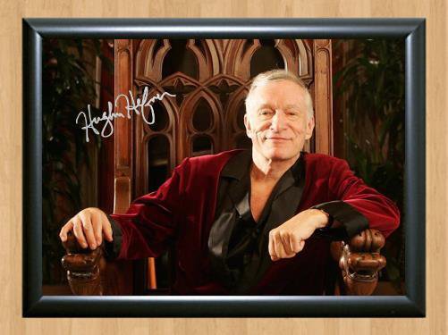 Hugh Hefner Playboy Hef Signed Autographed Photo Poster Print Memorabilia A4