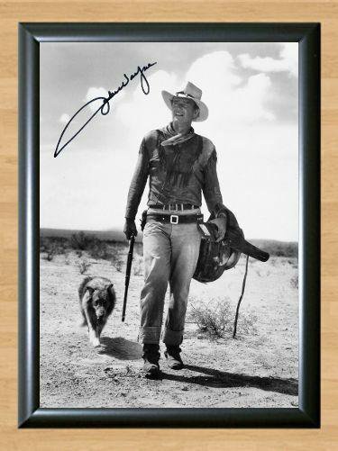 John Wayne Hondo Rio Bravo Searcher Signed Autographed Photo Poster Print Memorabilia A4