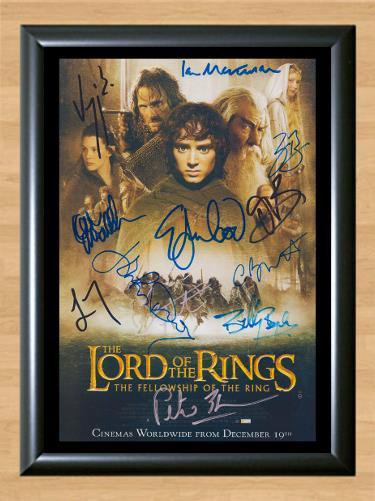 Lord of the Rings Fellowship of the Ring Cast Signed Autographed Photo  Poster Print Memorabilia A4