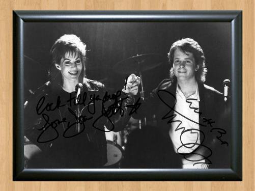 Michael J Fox Joan Jett Light of Day Signed Autographed Photo Poster Print Memorabilia A4