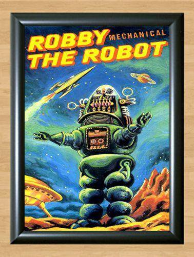 Robby the Robot vintage Print Poster Photo Wall Picture Home Decor A4