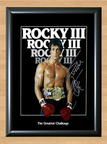 Rocky III Sylvester Stallone Signed Autographed Photo Poster Print Memorabilia A4