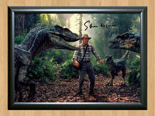 Sam Neill Jurassic Park Signed Autographed Photo Poster Print Memorabilia A4