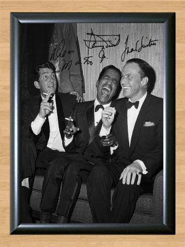 The Rat Pack Dean Martin Sammy Davis Jr Signed Autographed Photo Poster Print Memorabilia A4