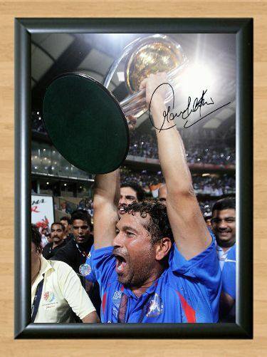 Sachin Tendulkar  Batsman World Signed Autographed Photo Poster Print Memorabilia A4
