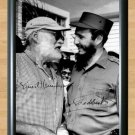Fidel Castro Ernest Hemingway  Signed Autographed Photo Poster Print Memorabilia A2 16.5x23.4""
