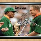 Nelson Mandela Francois Pienaar 2005 World Cup Signed Autographed Photo Poster Print Memorabilia A2 