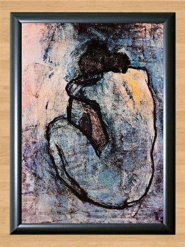 Blue Nude c.1902 Pablo Picasso Wall Home Classic Art Deco  Print Photo Poster A2 16.5x23.4""