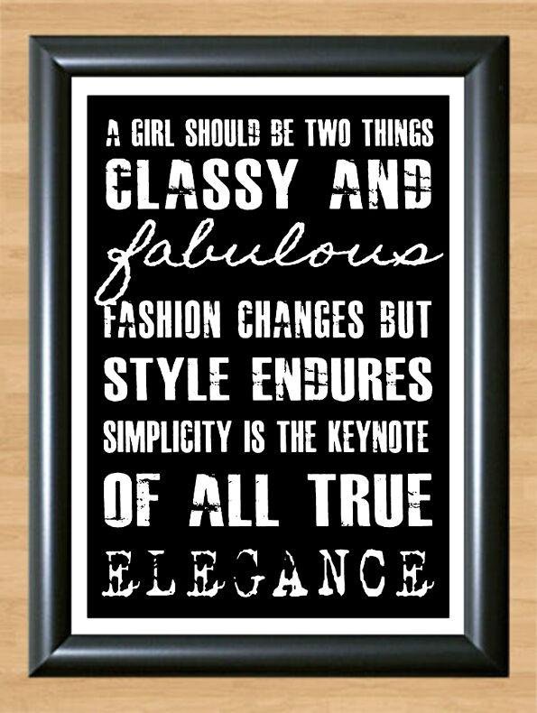 Coco Chanel Quotes Busroll Vintage Industrial Style Print  Poster Photo Decor A2 16.5x23.4""