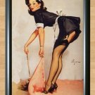 Gil Elvgren Maid Sweep Retro Pinup Girl  Print Poster Vintage Photo Wall Deco A2 16.5x23.4""