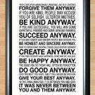 Mother Teresa Love Them Anyway Quote Photo Print Poster Motivational A2 16.5x23.4""
