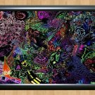 Psychedelic Trippy Funky Mushrooms Audio Video Visulization  Photo Print 17 A2 16.5x23.4""