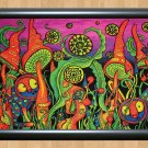 Psychedelic Trippy Funky Mushrooms Audio Video Visulization  Photo Print 2 A2 16.5x23.4""