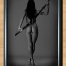 Sexy Woman Modern Abstract Fine Art Nude Katana Sword Wall  Photo Print Poster A2 16.5x23.4""