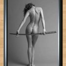 Sexy Woman Modern Abstract Fine Art Nude Katana Sword Wall  Photo Print Poster A2 16.5x23.4""