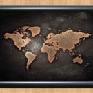 World Map Old Antique Leather Style  Print Poster Photo A2 16.5x23.4""