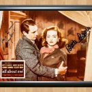 All About Eve Bette Davis Gary Merrill Signed Autographed Photo Poster Print Memorabilia A2 16.5x23.