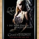 Emilia Clarke Game of Thrones Gentle Heart Signed Autographed Photo Poster Print Memorabilia A2 16.5