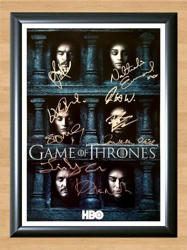 Game of Thrones Cast Signed Autographed Photo Poster Print Memorabilia A2 16.5x23.4""