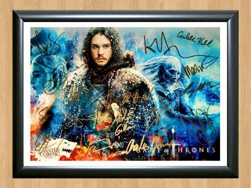 Game of Thrones Cast Signed Autographed Photo Poster Print Memorabilia A2 16.5x23.4""