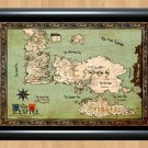 Game Of Thrones Drawing Map GoT Deco Photo Print Poster A2 16.5x23.4""