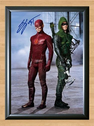 Green Arrow Flash Marvel Signed Autographed Photo Poster Print Memorabilia A2 16.5x23.4""