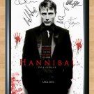 Hannibal Cast Mads Mikkelsen Hugh Dancy Signed Autographed Photo Poster Print Memorabilia A2 16.5x23