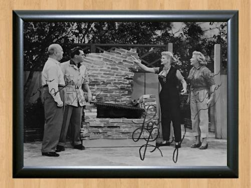 I Love Lucy Cast Signed Autographed Photo Poster Print Memorabilia A2 16.5x23.4""