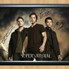 Jensen Jared Misha Cast Supernatural Signed Autographed Photo Poster Print Memorabilia A2 16.5x23.4"