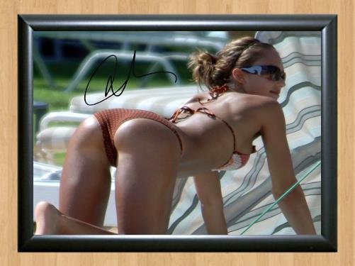 Jessica Alba Hot Beach Signed Autographed Photo Poster Print Memorabilia A2 16.5x23.4""
