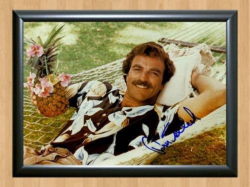 Magnum, P.I. Tom Selleck Signed Autographed Photo Poster Print Memorabilia A2 16.5x23.4""