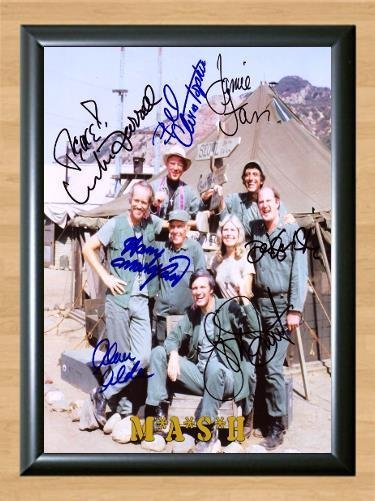 MASH Alan Alda Loretta Swit Cast Signed Autographed Photo Poster Print Memorabilia A2 16.5x23.4""