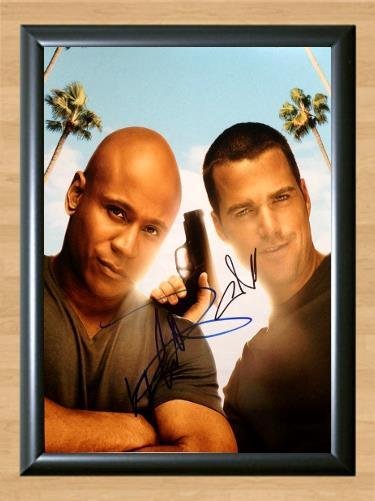 NCIS LA Chris O'Donnell LL Cool J Signed Autographed Photo Poster Print Memorabilia A2 16.5x23.4""