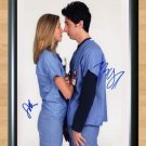 Scrubs Sarah Chalke Zach Braff Signed Autographed Photo Poster Print Memorabilia A2 16.5x23.4""