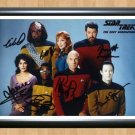 Star Trek Next Generation Cast Signed Autographed Photo Poster Print Memorabilia A2 16.5x23.4""