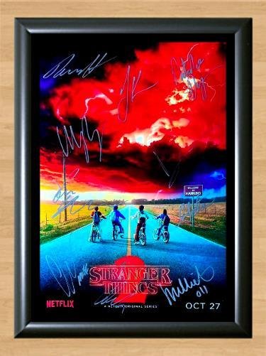 Stranger Things Cast Signed Autographed Photo Poster Print Memorabilia A2 16.5x23.4""