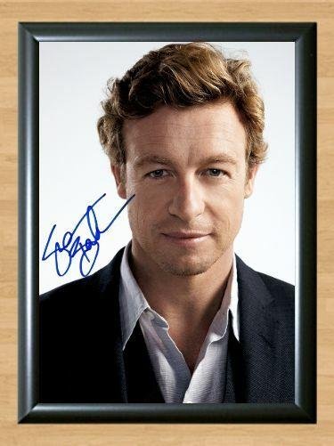 The Mentalist Simon Baker Signed Autographed Photo Poster Print Memorabilia A2 16.5x23.4""