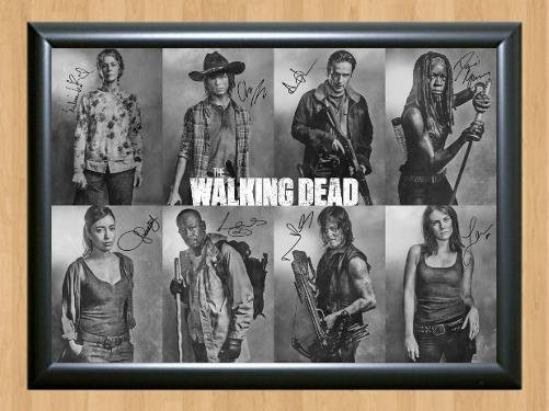 The Walking Dead Cast   Signed Autographed Photo Poster Print Memorabilia A2 16.5x23.4""