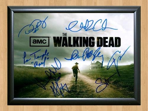 The Walking Dead Cast Signed Autographed Photo Poster Print Memorabilia A2 16.5x23.4""